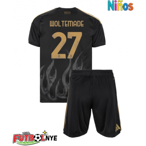 Camiseta Juventus Nick Woltemade #27 Tercera Equipación para niños 2026-27 manga corta (+ pantalones cortos)